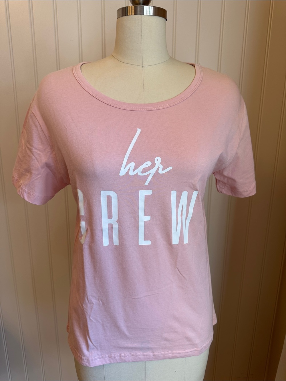 Her Crew Pink Graphic Tee